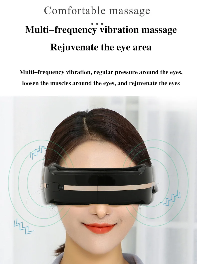 New rechargeable eye massager - air pressure eye massager - heated eye care device with vibration eye protector.