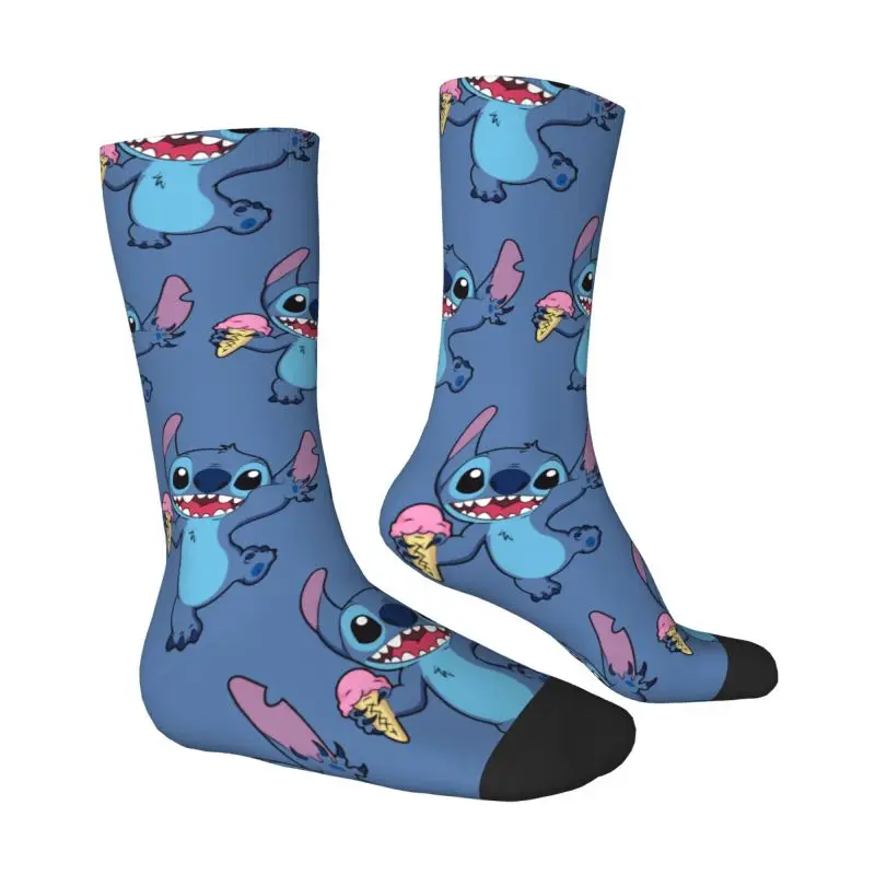 Stitch-Calcetines de vestir con estampado 3D Kawaii para hombre, calcetín Unisex