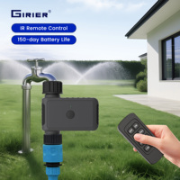 GIRIER Water Timer Automatic Sprinkler Timer for Garden/Drip Hose Irrigation System Supports IR Remote Control Timing Functions
