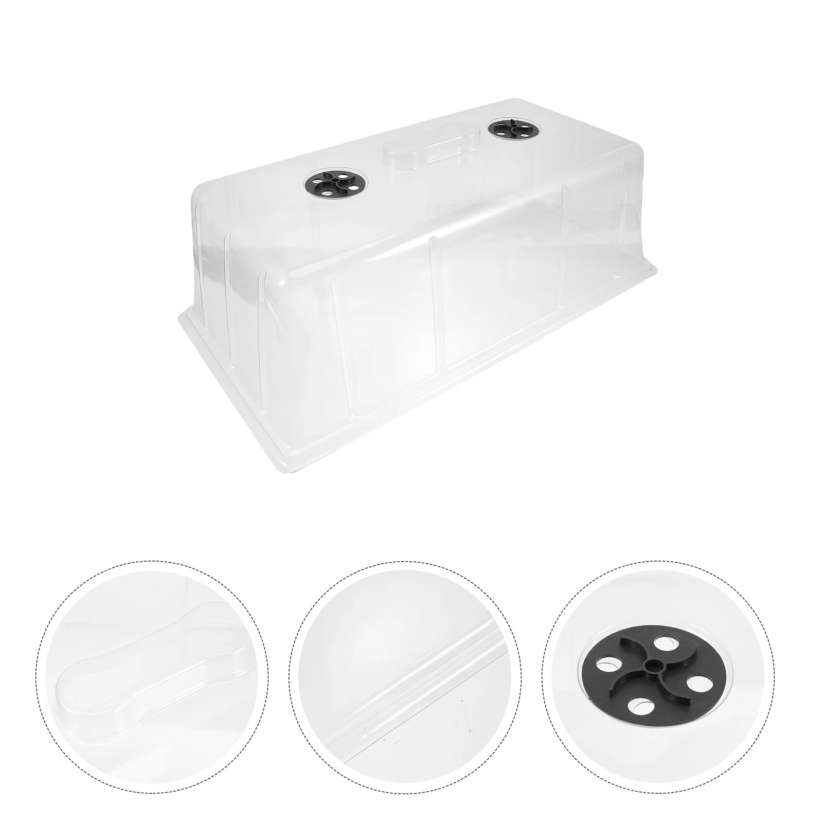 

Heat Preservation Nursery Pot Cover Dome Insulation Keep Warm Plant Growing Durable Plastic Planter Lid Garden Tray