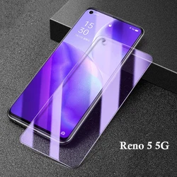 For OPPO Reno 5 5F 5K 5Lite 5Z 5A 5G Tempered Glass Screen Protector For Reno 6 Reno6 Lite Z 5G Anti Blue Protective Glass Cover