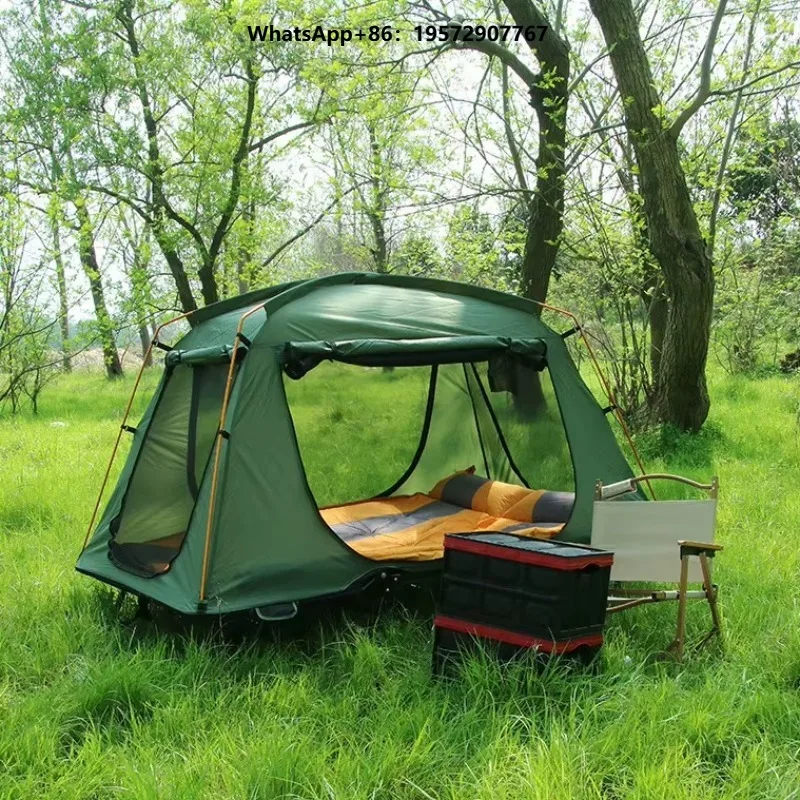 Outdoor Camping Waterproof Thick Camping Tent - Double-layer Cold-proof Fishing-specific Off-ground Tent - Rainproof