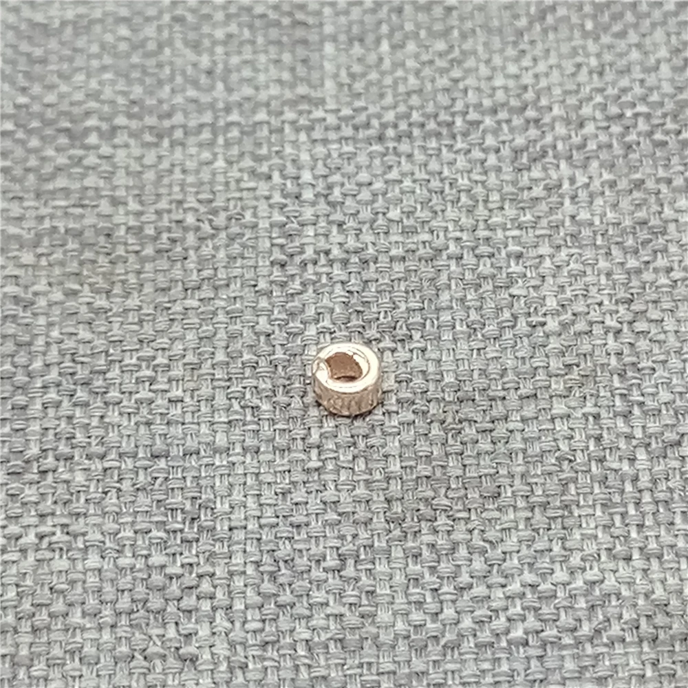 Sterling Silver Tiny Donut Bead Gold Plated Seed Bead for Bracelet 2.5mm 3.5mm