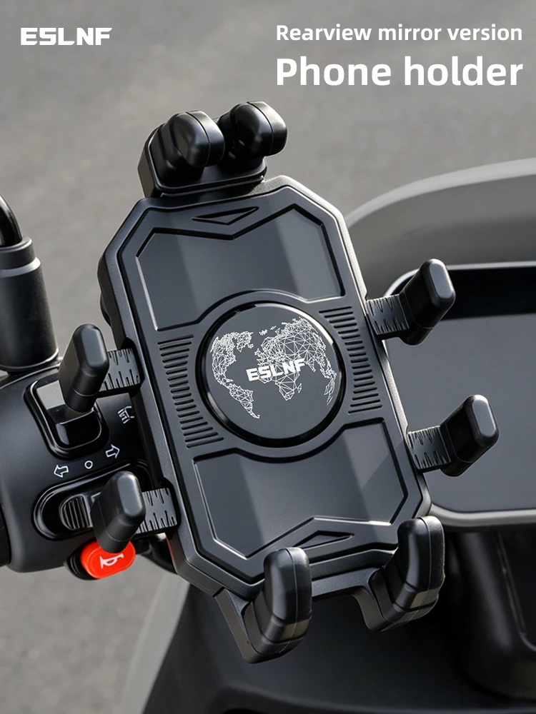 AliExpress ESLNF Shockproof Phone Holder 8 Claws 360° Rotation ABS for Motorcycle Electric Bike Bicycle 4.7-7 Inch Phone Mount