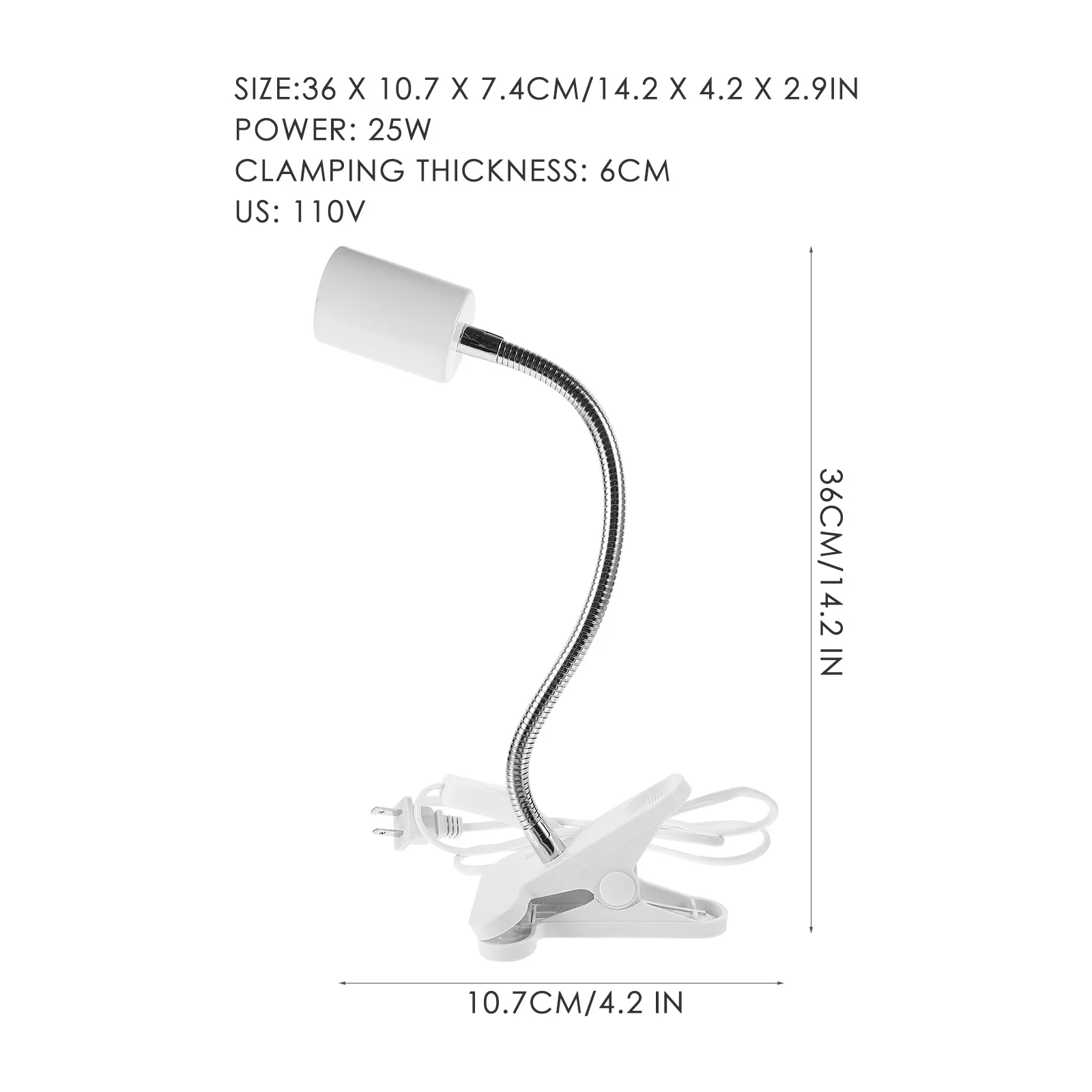 

Clip Holder 360° Adjustable Flexible Neck Clamp Light For Desk Table Plant Growth Aquarium Lamp Living Room Bedroom Office