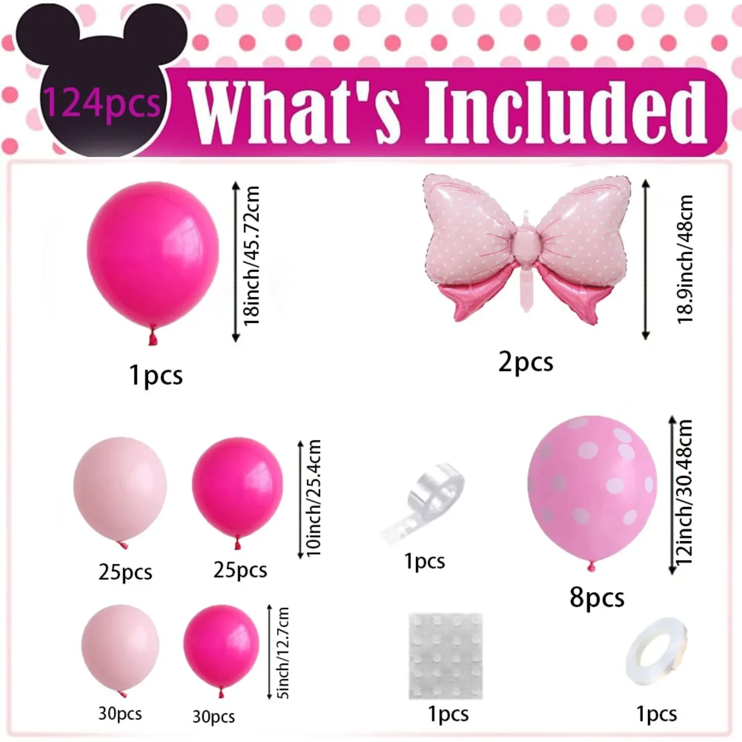 1 Set Rosa-Rote Ballongirlande Bogen-Set Geeignet für Rosa Schleifen-Brautparty, Geburtstag, Muttertag, Valentinstag Geschenke – Detail 4