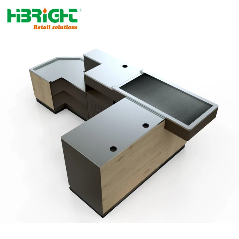custom.Size Customized Stainless Steel Supermarket Convenience Store Checkout Counter