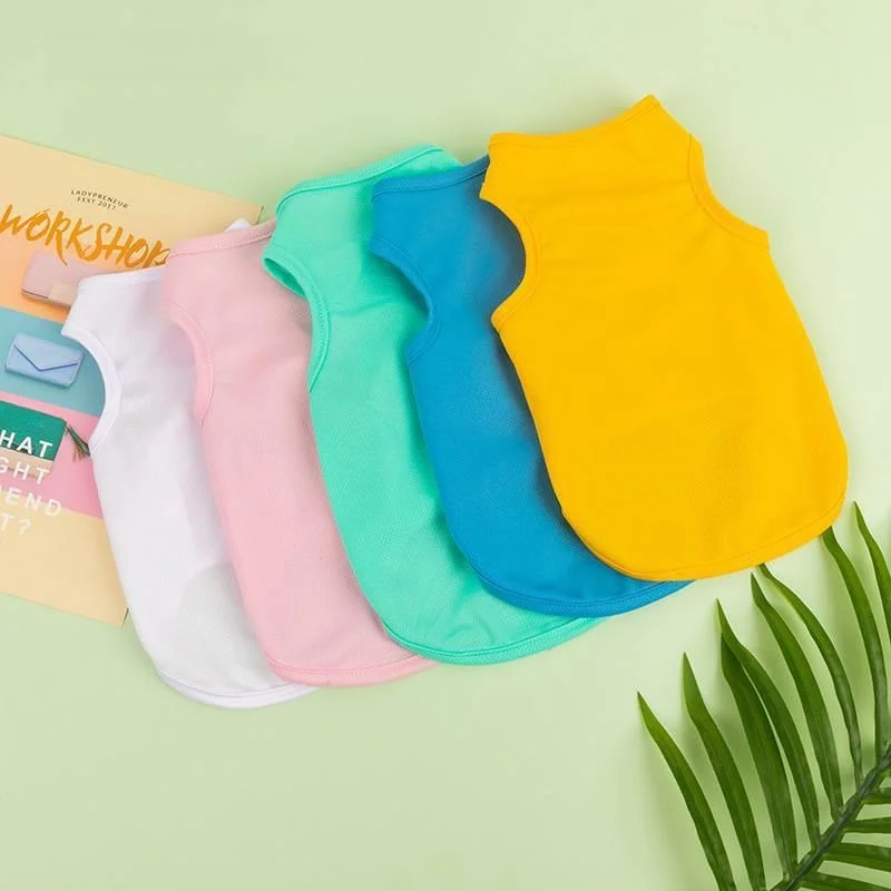 

Новая тонкая дышащая однотонная жилетка для маленьких собак: тедди, французских бульдогов. Универсальная одежда для питомцев.