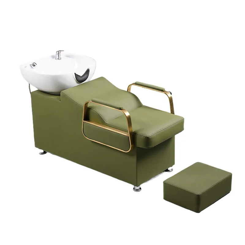 

LH Shampoo Bed Semi-reclining Hair Salon Shampoo Bed Ceramic Basin
