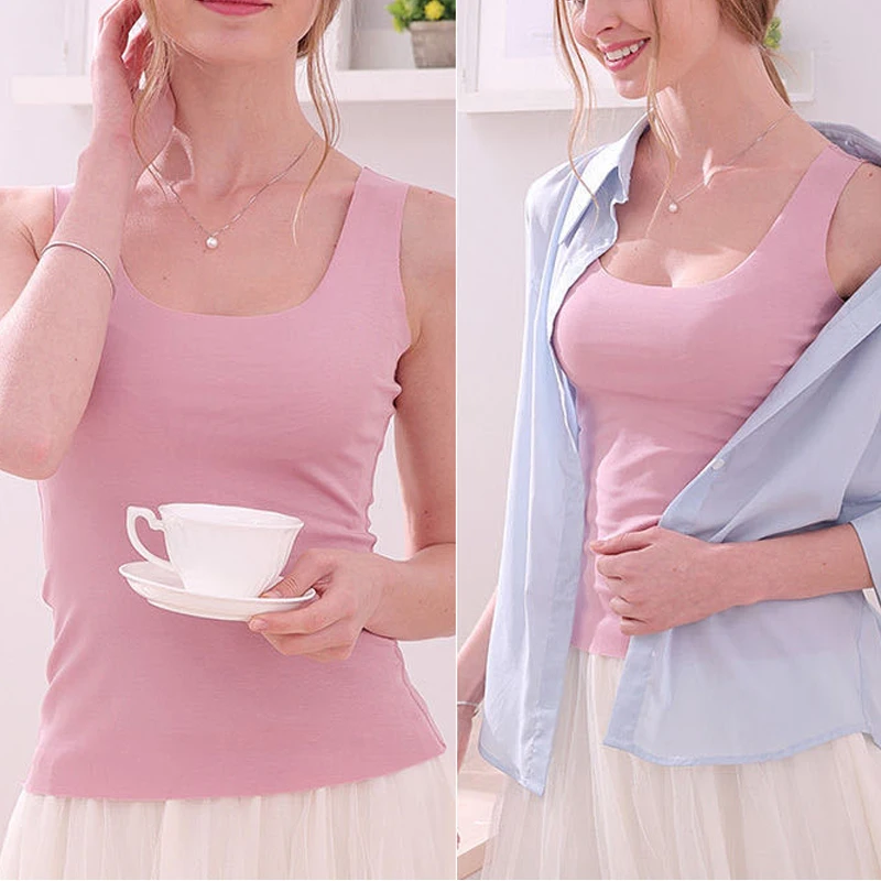 Hot Sale!Summer Ice Silk Tops For Women Cooling Sleeveless Tops Vest Tank Tops Slim Thin Seamless T-shirts Bottoming Undershirt