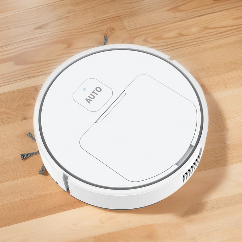 Robotic Vacuum and Mop Combo USB Rechargeable Quiet Cleaning Sweeper Robot 75 Min Runtime for Home Floor Washing Carpet Pet Hair