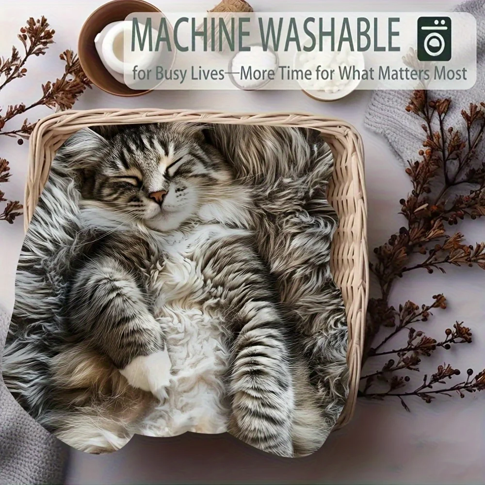 High Quality Plush Flannel Throw Blanket Sherpa Fleece Cat Print Cozy Winter Lapghan for Couch Sofa Decor Hypoallergenic Warm Ho