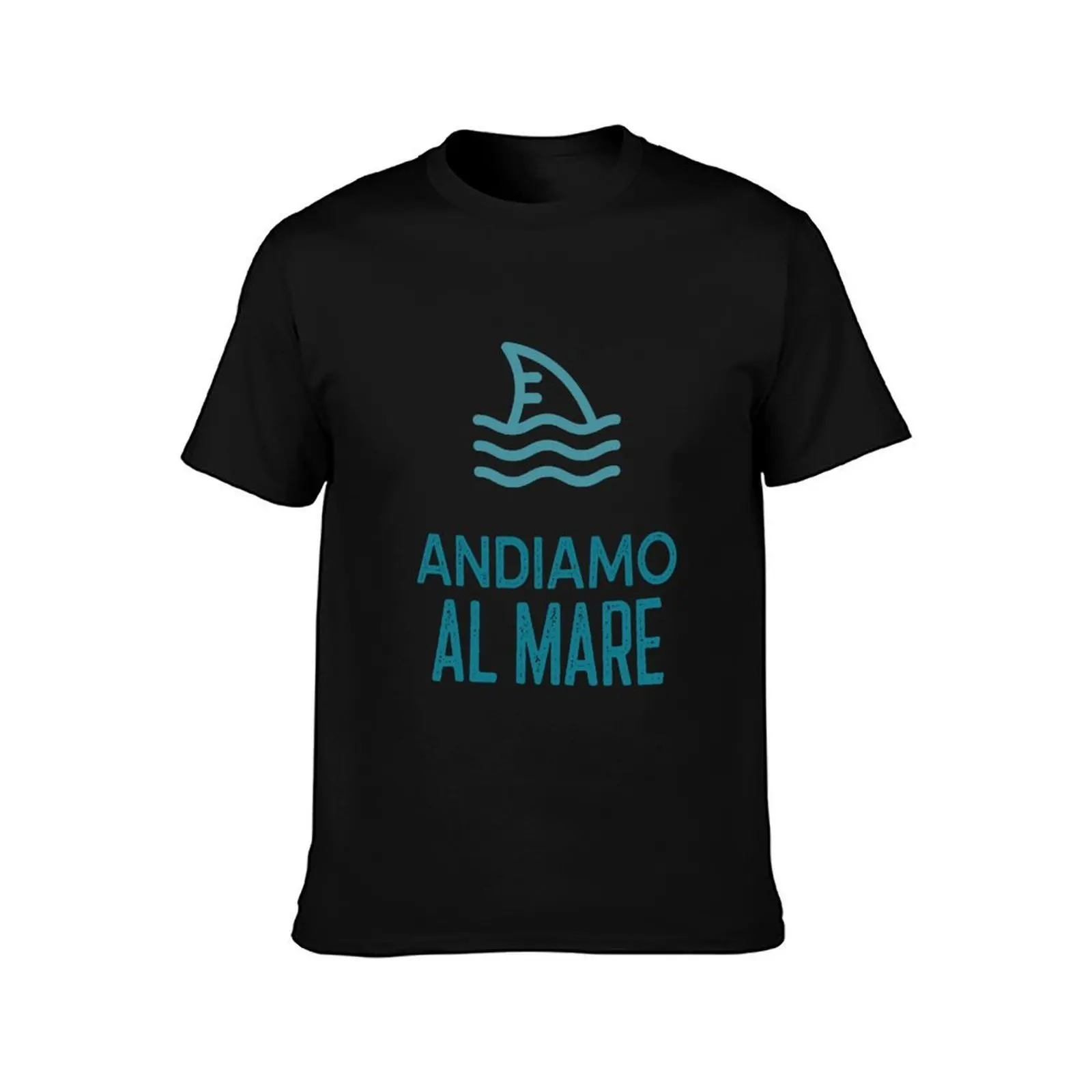 Andiamo Al Mare T-Shirt, Summer Casual Cotton Tee, Oversized Streetwear Tops, Vintage Graphic Print, Loose Fit Short Sleeve