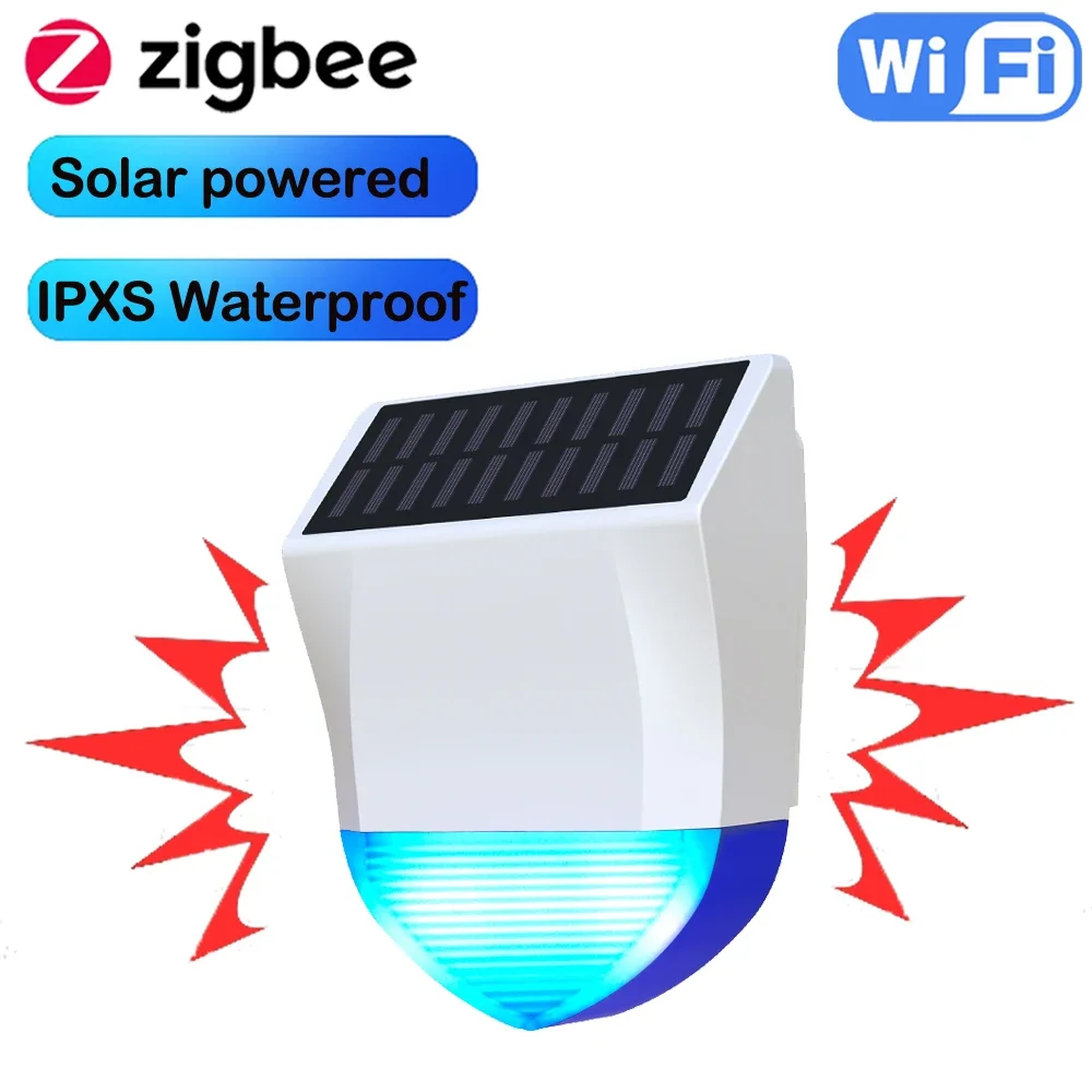 tuya-スマート-zigbee-wifi-サイレンアラーム防水屋外用ソーラーと-usb-電源付きオプション-95db-リモコン