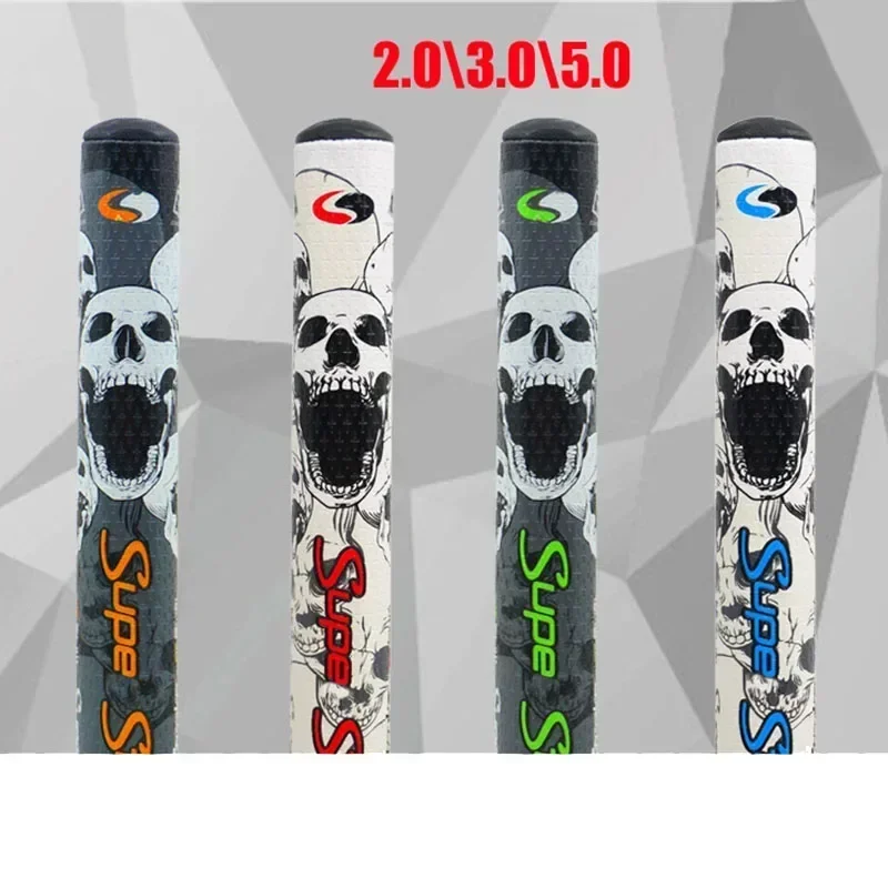 New 10pcs 2.0/3.0/5.0 Skull Print Golf Club Handle Putter PU Non-slip Wear-resistant Golf Club Grip Men and Women Grip 골프연습그립