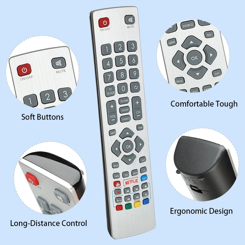 SHWRMC0120 Remote Control For Sharp Aquos HD Smart TV LC-40UI7252E LC-40UI7352E LC-43UI7252E LC-43UI7352E