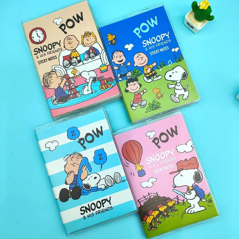 12pcs/lot Kawaii Snoopy Memo Pad Sticky Note Cute N Times Stationery Label Notepad Post Office School Supplies