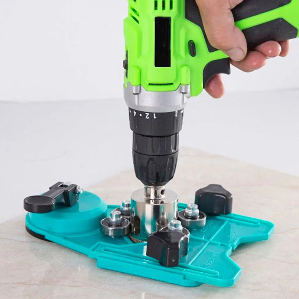 Diamond Hole Saw Kit with Suction Cups Hole Saw Guide Jig Fixture From Hollow Drill Hole Saw Set for Ceramic,Glass,Tile