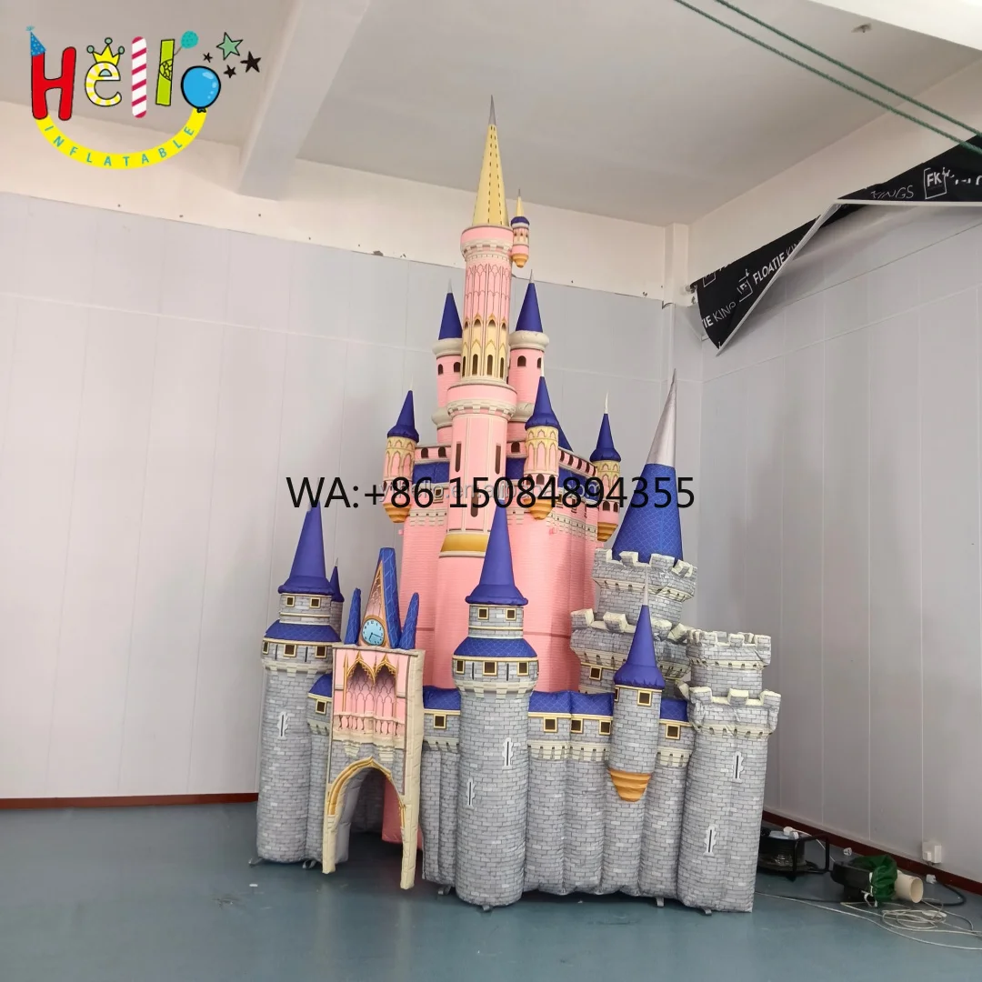 HI INFLATABLE Activity Decoration Inflatable Castle Props Giant Customizable Inflatable Castle Wall with Blower for Display
