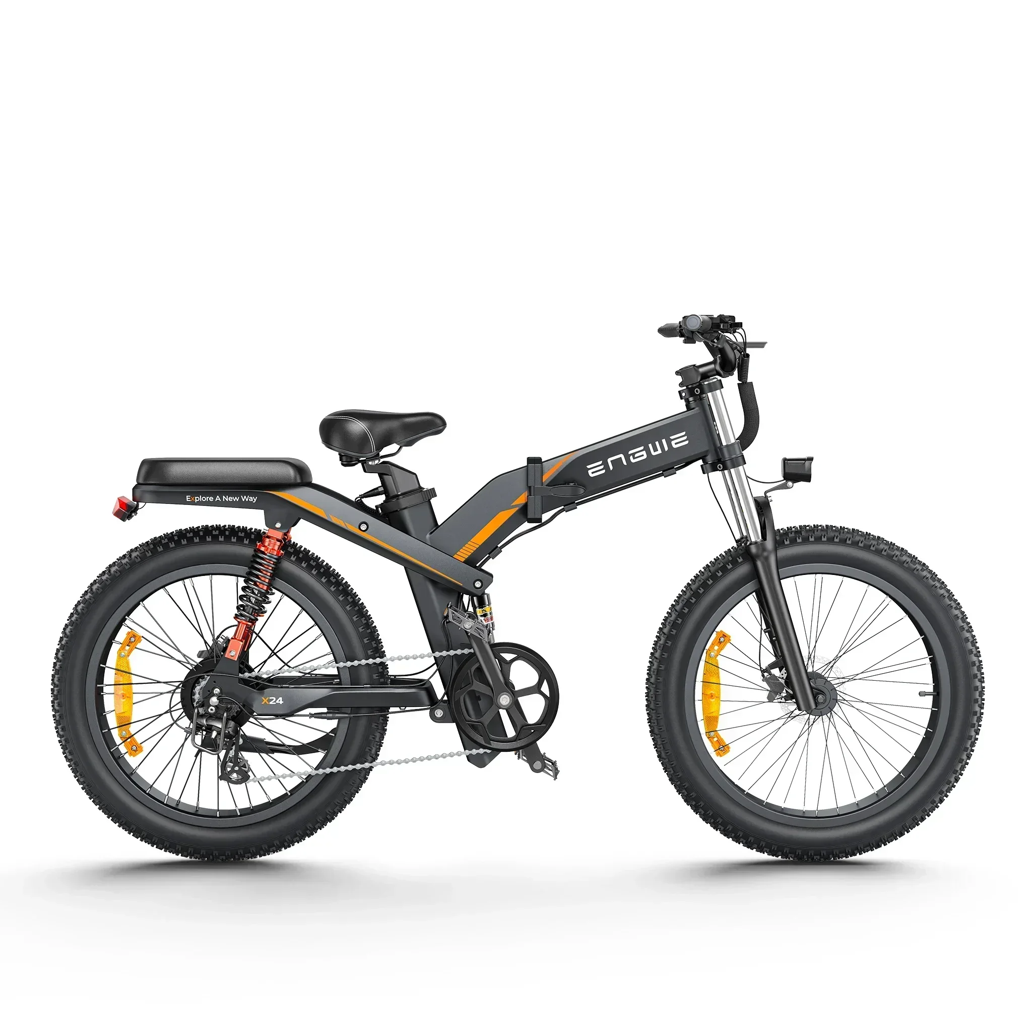 1200W Motor,48V19.2AH Battery,24 Inch Fat Tires,Hydraulic Brakes,Mountain Off-Road Electric Bicycle