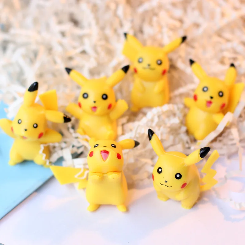 18pcs/Set Pokemon Action Figure Toys Set Cute Mini Cartoon Dolls 4CM Pikachu Anime Model Toy For Boys Children Birthday Gifts