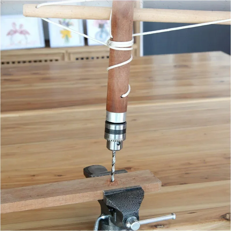 Traditional Hand Drill  Woodworking Hand Drill High Carbon Steel Drill Bit Clamping Head Efficient Carpenter Tools