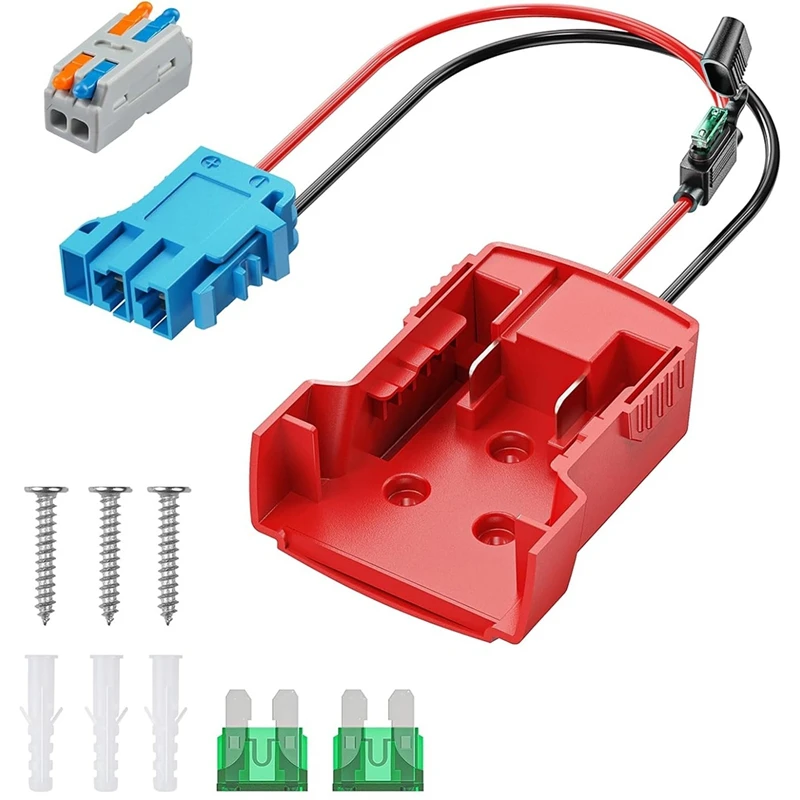 Power Wheel Adapter For Milwaukee M18 Battery, Peg-Perego Milwaukee Battery Adapter With Wire Harness Connector