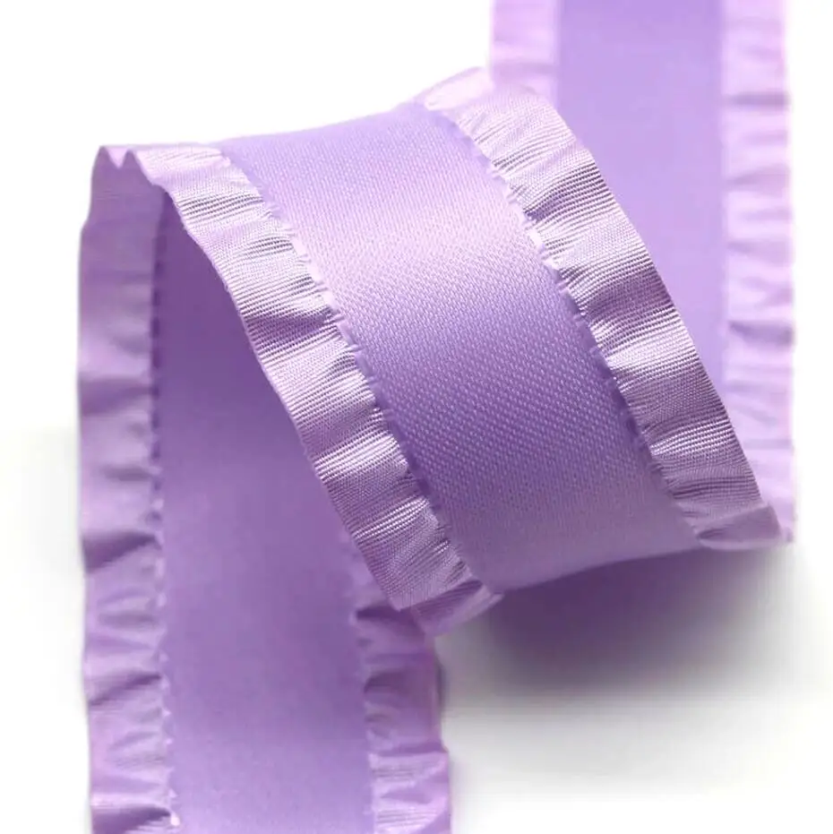 50 Yards 16MM/22MM/38MM  Falbala Ruffled Ribbon Skirt Lotus leaf Edge For Hair Bows DIY Crafts Handmade Accessories Packaging