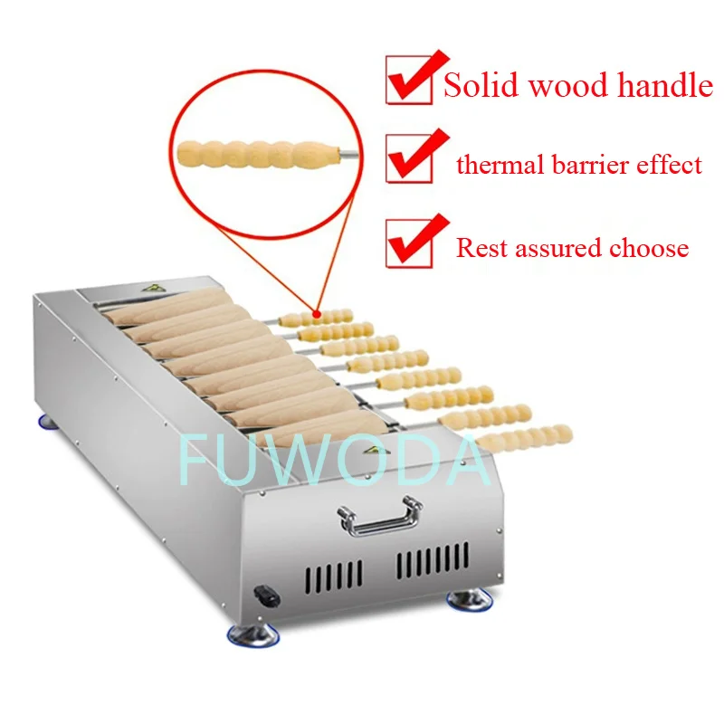 Stainless Steel Chimney Roll Baked Commercial Plug-in Chimney Toaster Rock Cake Roll Machine Stall Equipment Bagel Oven