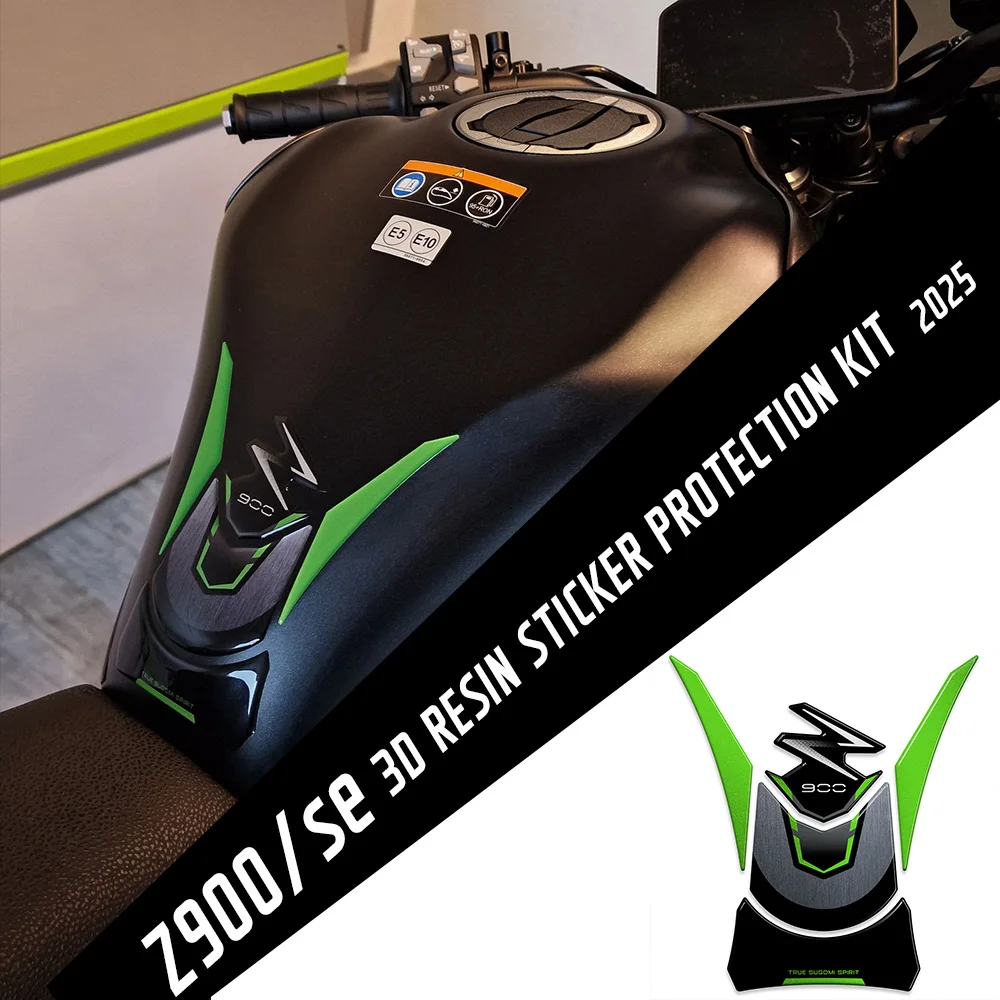 

Аксессуары для мотоциклов Kawasaki Z900 SE Z900 2025 Z900, водонепроницаемые 3D наклейки из смолы, комплект накладок на бак