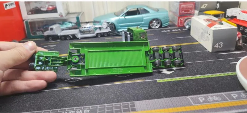 1/87 New Arrival Special Price Diecast Metal American Transport Truck Model Furniture Display Collection Toys For Children