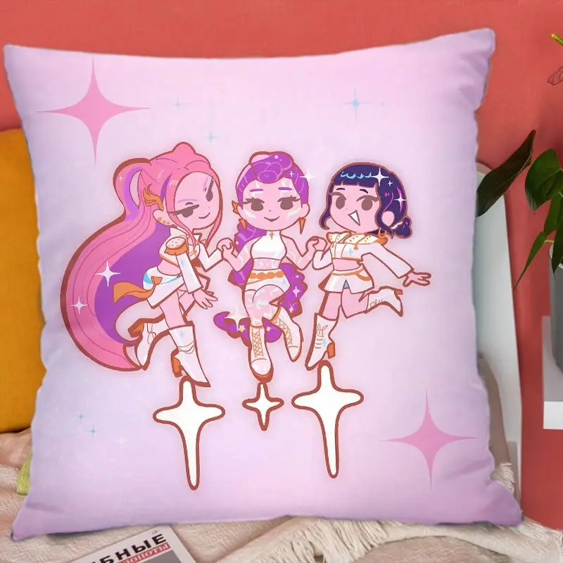 مجموعة وسائد KPOP Ma-Ra-u-der Girl-Group مربعة على الوجهين - بدون وسادة أساسية. غرفة، أريكة، ديكور غرفة النوم، مهجع
