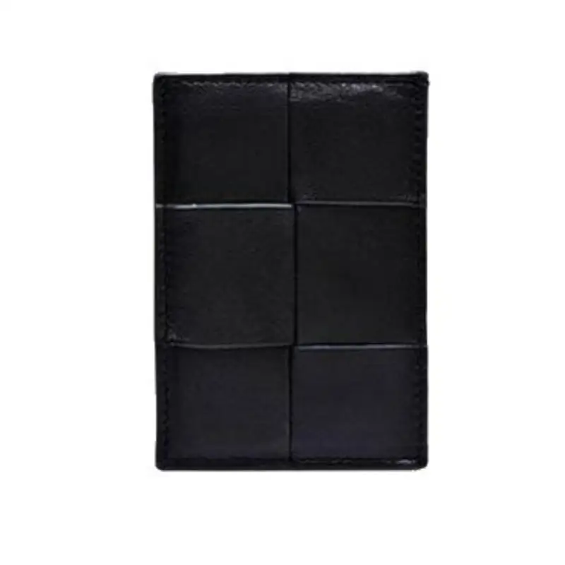 Fashionable Sheepskin Woven Small Wallet Women Brand Design Bifold Zip Closure Real Leather Coin Purses Card holders Money Bag