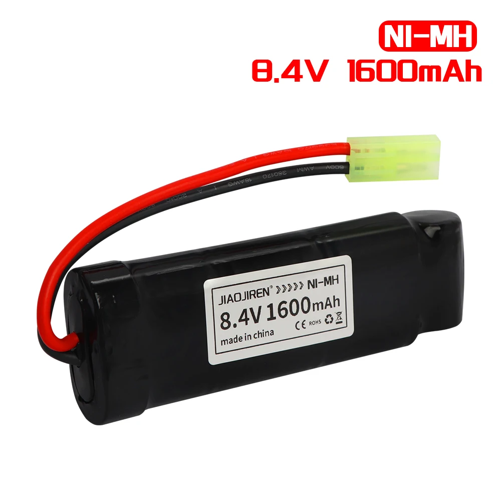Ni-MH 1600mAh 8.4V Airsoft Battery Flat Pack Batteries  with Mini Tamiya Connector for Air Gun MP5 M60 Scar M249 M240B G36 view 5