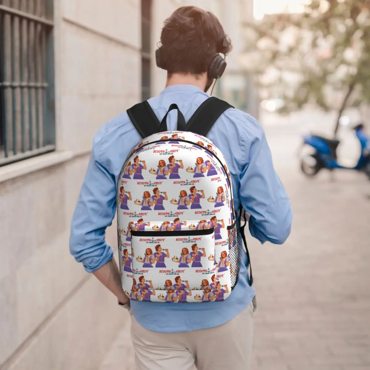 

Dingus By Teeourguest Scoops Ahoy Backpack Student BookBag Children School Bag Computer Shoulder Bags for Men Women