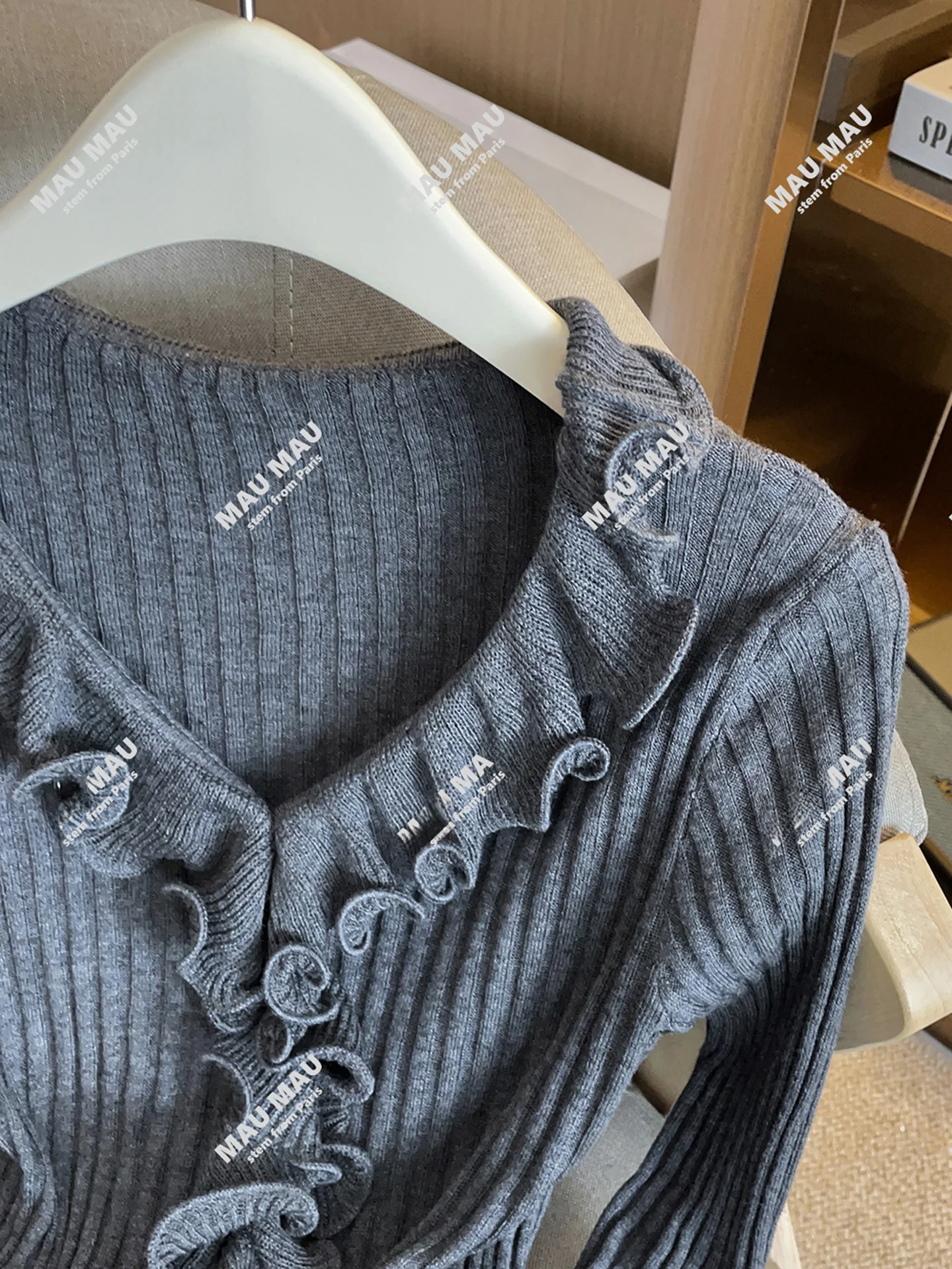 Ele Top lavorato a maglia da donna Premium Faion Design Primavera Autunno Bell Sve Maglione con finiture in pizzo V Ne Abbigliamento casual Vestibilità regolare