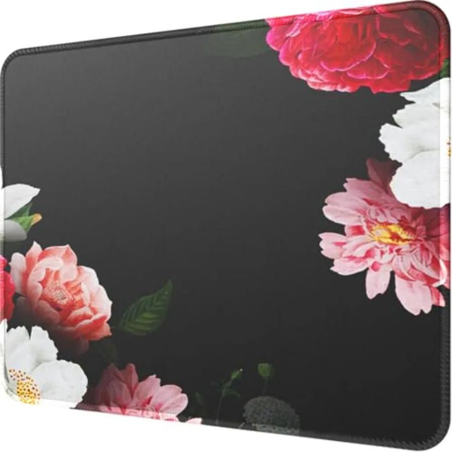 Mouse Pad [30% Larger] with Anti-Fray Stitched Edges, Premium-Tetured Waterproof Surface, Non-Slip Rubber Base, Computer and Ga
