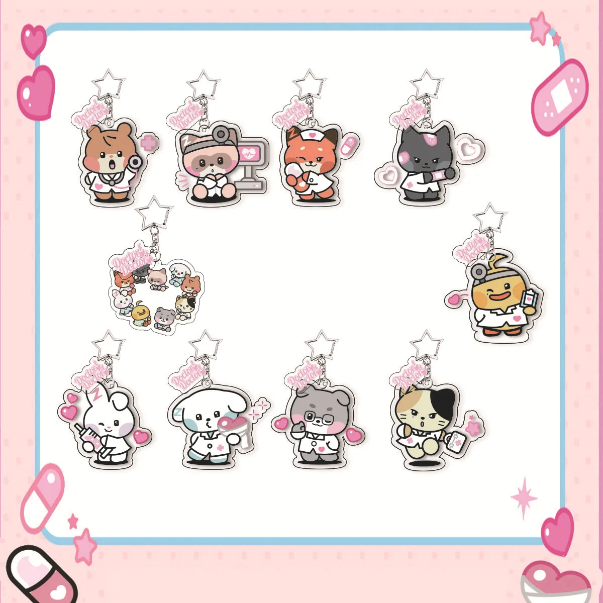 Kpop ZB1 المفاتيح الكرتون لطيف الاكريليك الطباعة قلادة 2 قطعة/المجموعة ظهره اكسسوارات حلقة رئيسية ZhangHao ريكي هانبين المشجعين هدية