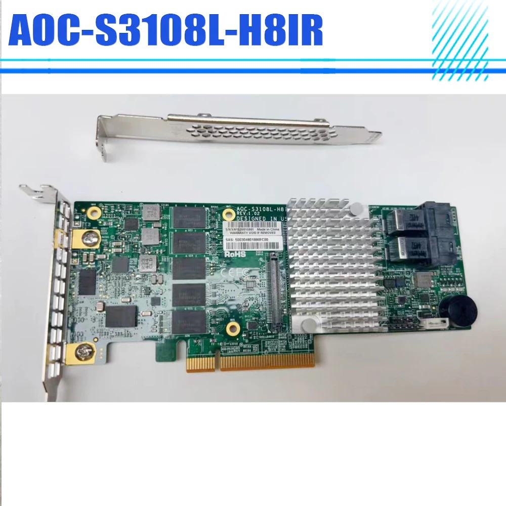 AOC-S3108L-H8IR For Supermicro 12GB RAID Card SAS SATA Disk Control Array Card 2G SAS3108