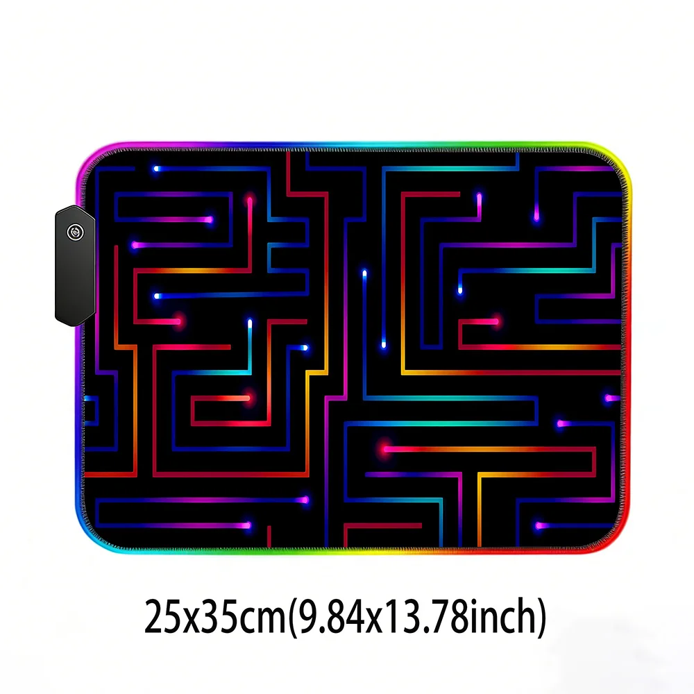 Xxl Mouse Pad 900x400 Neon Circuit Maze Setup Gaming Accessories Large Desk Mat Cheap Pc Gamer Cabinet Led Mousepad Deskmat Rgb view 5