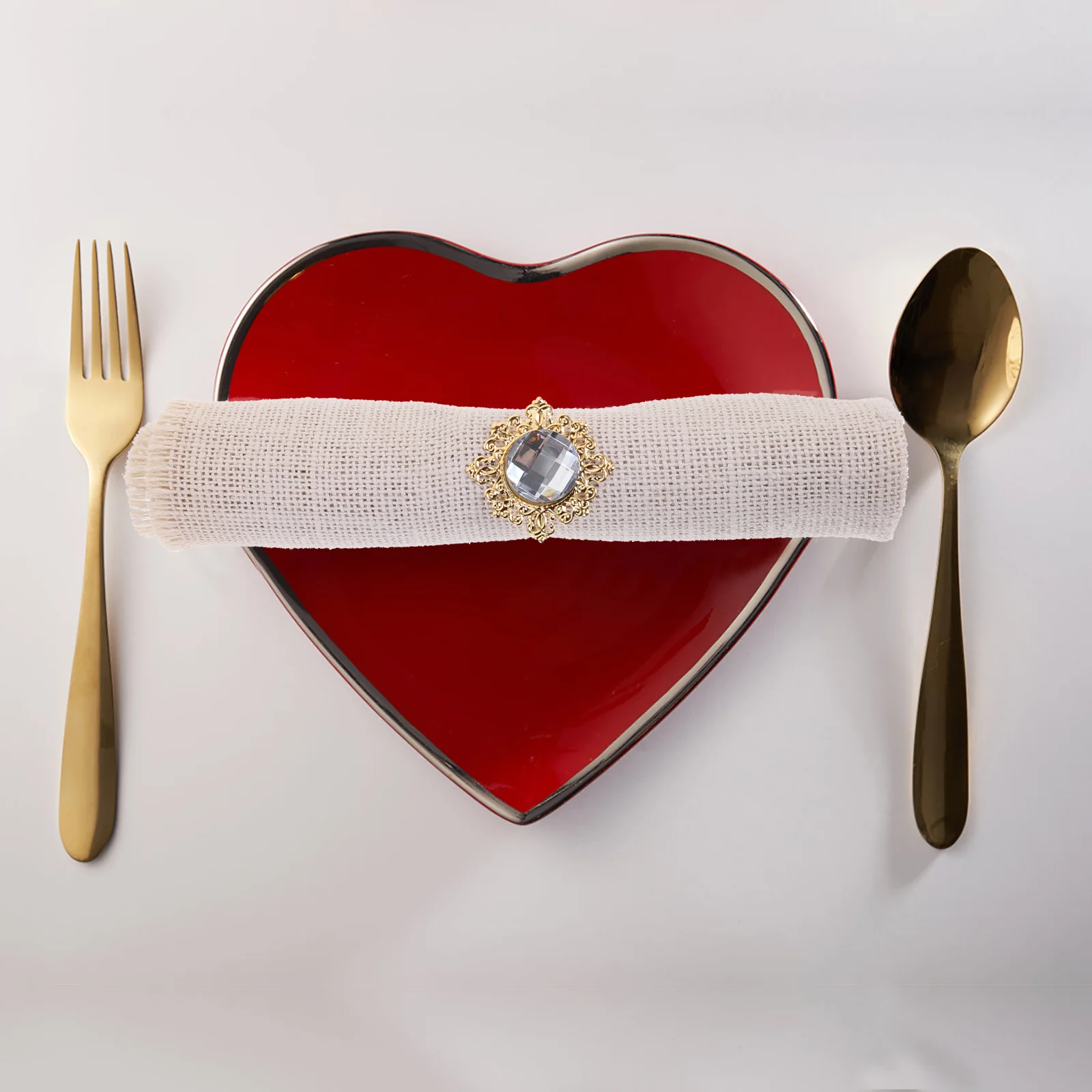 

12pcs Blue Acrylic Rings Iron Core Elegant Table Decor For Wedding Party Dinner Sparkling Finish Napkin Ring Holders Dinner