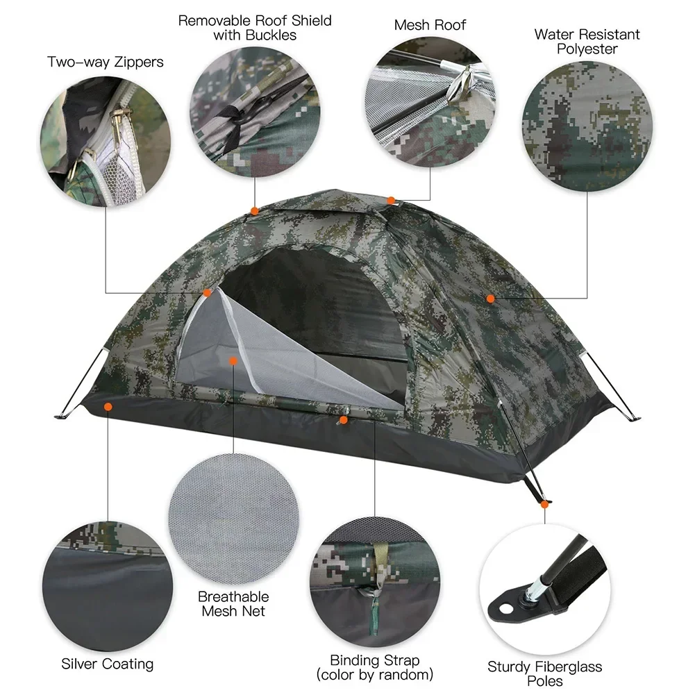 Ultralight Portable Camping Garden Tent with UV Coated Top Shield Storage Bag Outdoor Beach Hiking Accessories