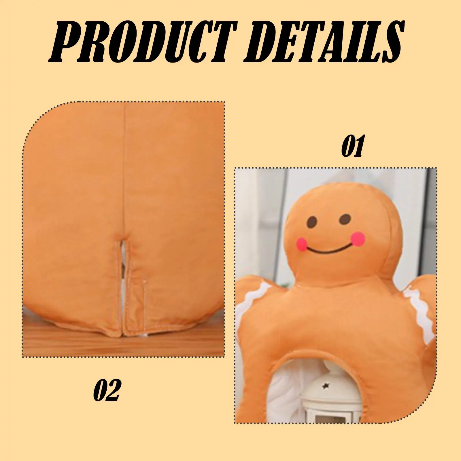 Czapka Piernikowy Ludzik, Akcesorium do Kostiumu na Imprezę, Pomarańczowa Świąteczna Czapka Cosplay, Przebranie, Nakrycie Głowy na Imprezy, Upominki na Rocznice