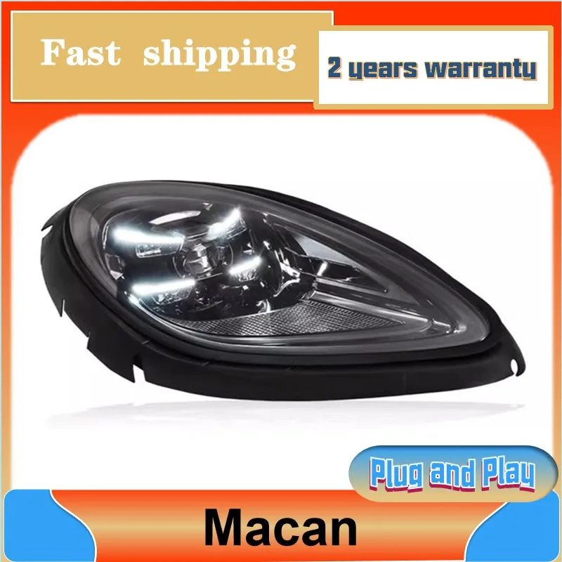 Car Styling for Porsche Macan Headlamp 2014-2017 Macan Headlight DRL Turn Signal Low High Beam Projector Lens