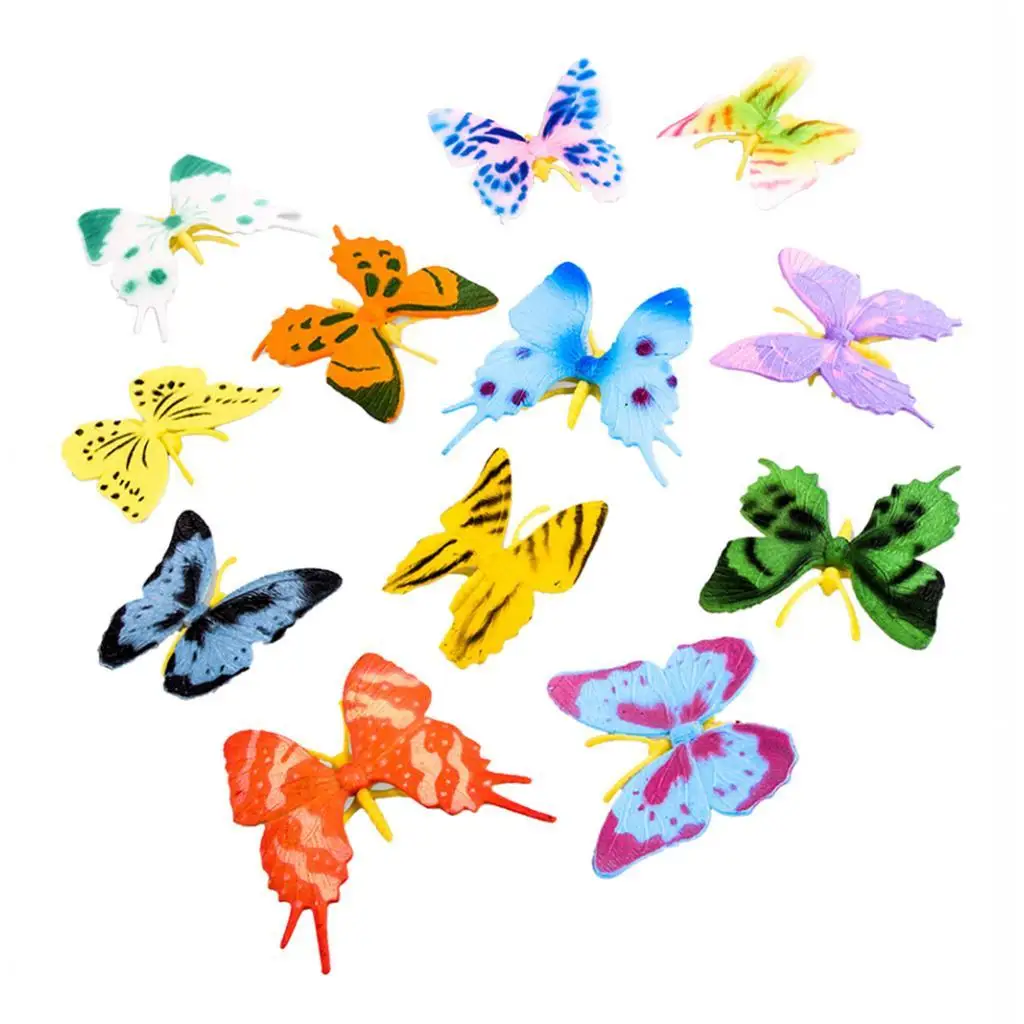 3-6pack 12 Realistic Plastic Butterfly Character Action Figures Model