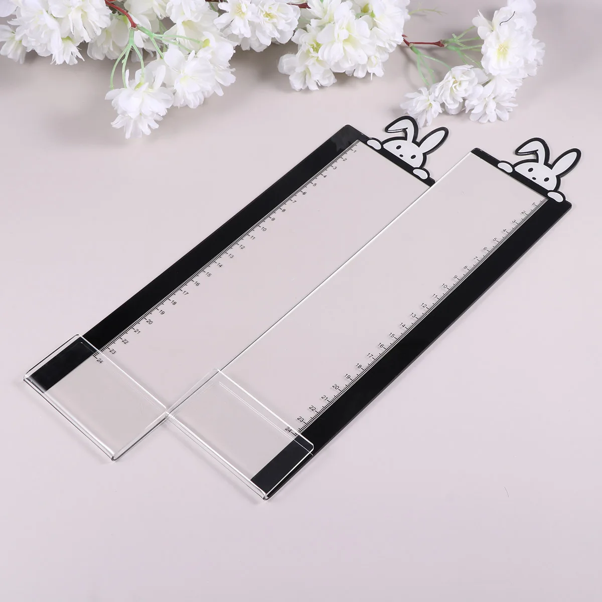 

2Pcs Rabbit Design Acrylic Monitor Memo Board Transparent Computer Message Board Note Organizer Cute Office Reminder Pad