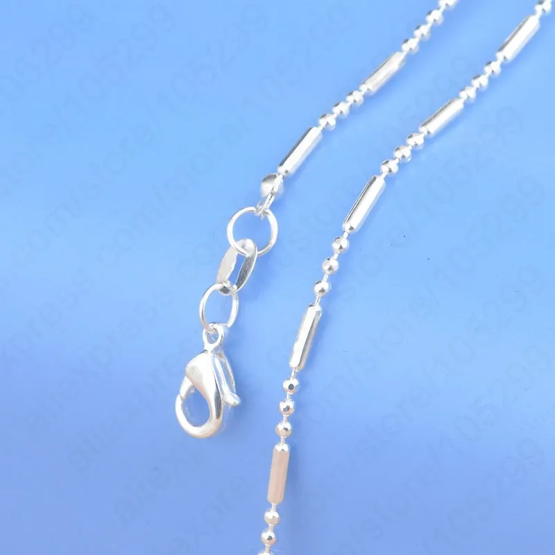 1PC Genuine 925 Sterling Silver Jewelry Necklace Chains With Lobster Clasps For Pendant Gift New Fashion 16-18-20-24 Inches