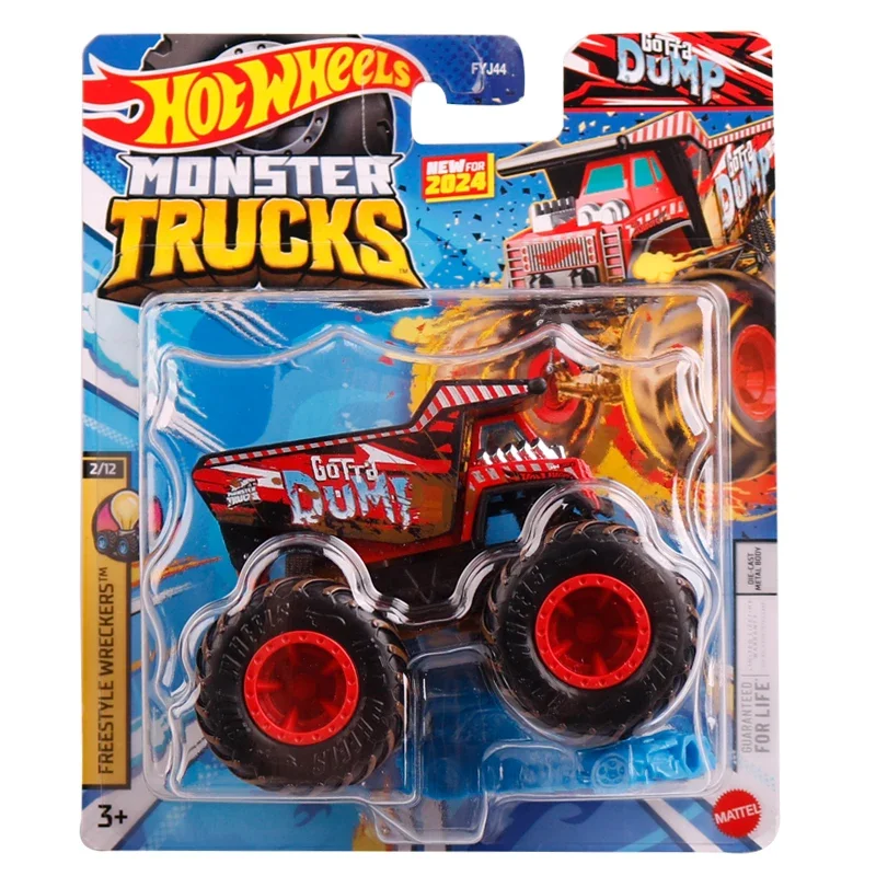 FYJ44-4B Hot Wheels Monster Trucks tyrannosaurus dodge Stegosaurus tumbler Muscle off-road Hummer Diecast alloy car model toys