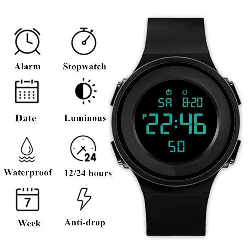 Neue LED Wasserdichte Uhren für Männer Outdoor Sport Männer Digitale Led Quarz Alarm Männer Armbanduhr Mode Elektronische Uhr Relogio