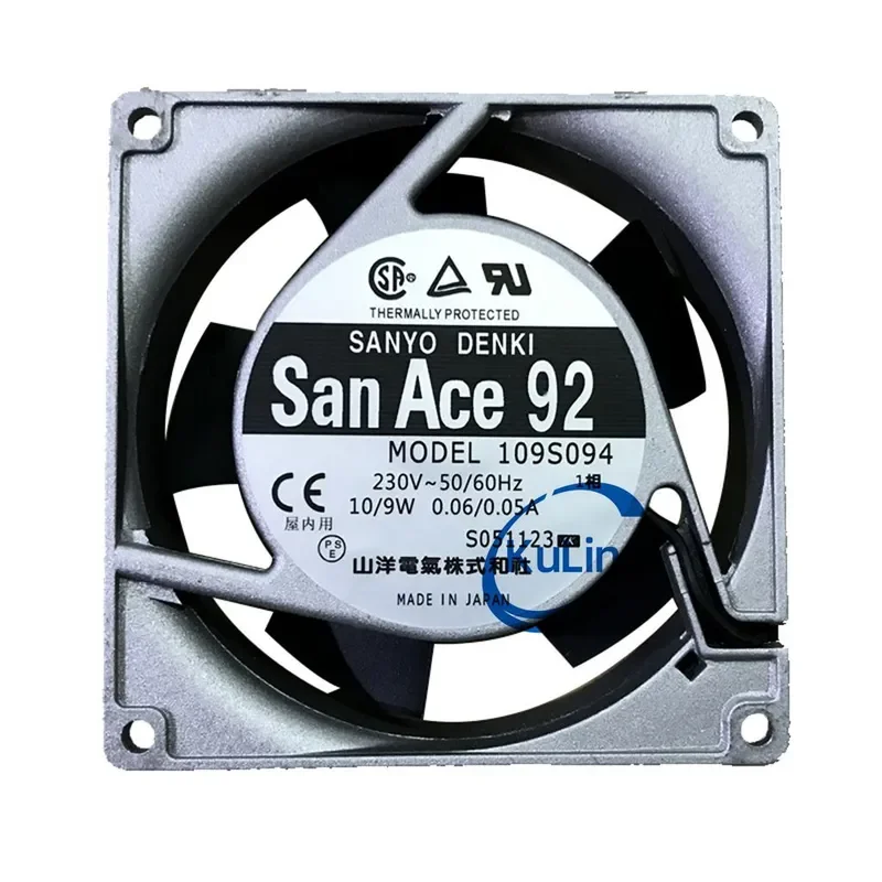 Original Japan SANYO Fan for 109S094 109S494 230V 10W 9W 92x92x25mm Imported Cooling Fan